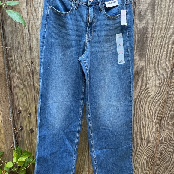 Old Navy Blue High-Rise Wow Wide Leg Jeans - Picture 4 of 7